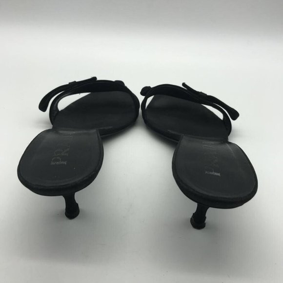 Prada Black Pom-Pom Slide Heels - Picture 4 of 7